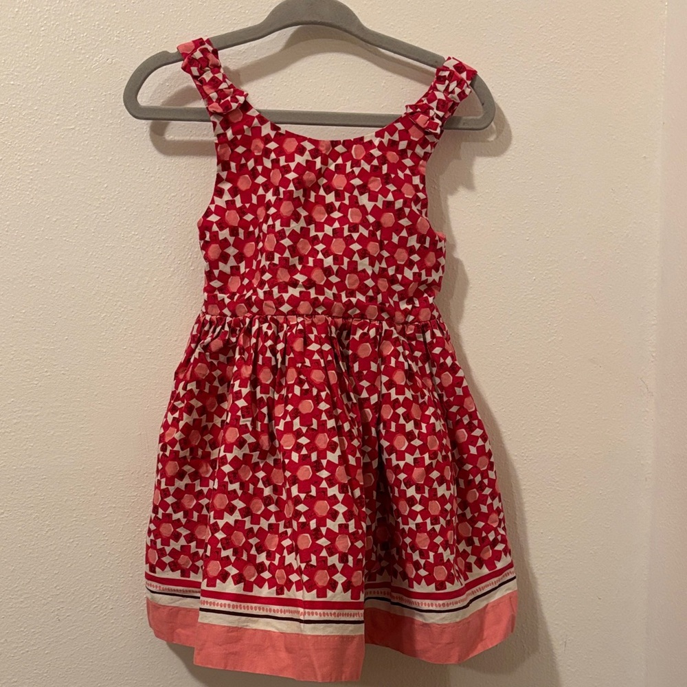 Vibrant Red and Pink Kids Dress
